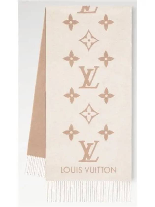 Reykjavik Monogram Cashmere Scarf Light Beige - LOUIS VUITTON - BALAAN 2