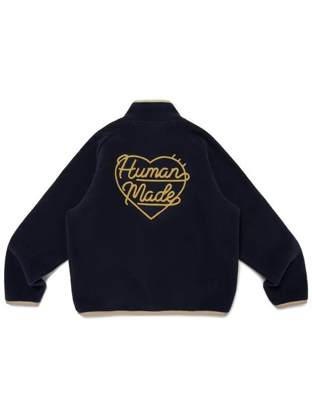 Fleece half zip pullover navy HM28CS019 - HUMAN MADE - BALAAN 3