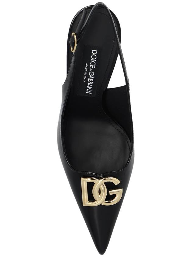 23 fw Glossy Leather Slingback Pumps Dolce GABBANA CG0680 A1037 80999 B0230462700 - DOLCE&GABBANA - BALAAN 7