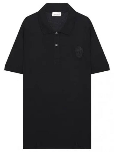 skull patch short sleeve polo - ALEXANDER MCQUEEN - BALAAN 1