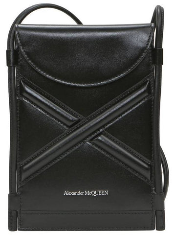 Curve Micro Calfskin Cross Bag Black - ALEXANDER MCQUEEN - BALAAN 1