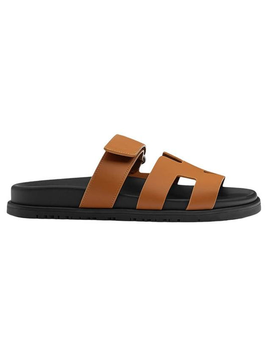 Chypre Calfskin Sandals Natural - HERMES - BALAAN 1