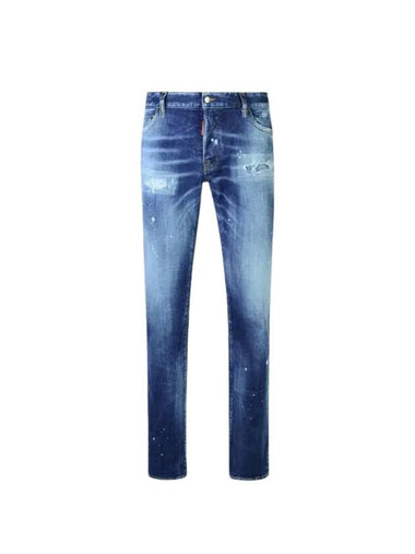 Medium Heritage Rammendo Wash Skinny Jeans Blue - DSQUARED2 - BALAAN 1