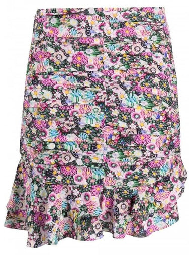 floral pattern silk mini skirt - ISABEL MARANT - BALAAN 1