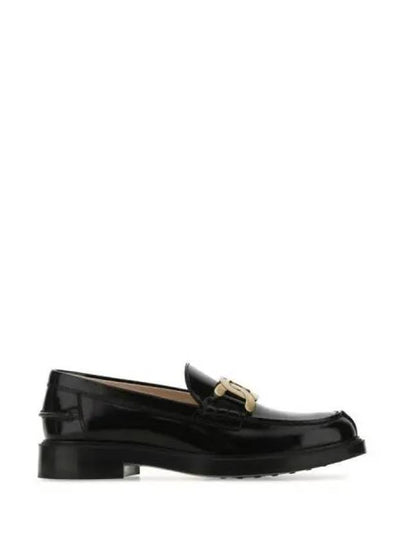 Brushed Leather Chain Loafers Black - TOD'S - BALAAN 2