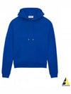 Embroidered Logo Hoodie Blue - SAINT LAURENT - BALAAN 2