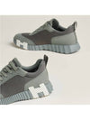 Bouncing Graphic Mesh Suede Low Top Sneakers Gris Brume - HERMES - BALAAN 6