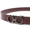Gancini Reversible Adjustable Leather Belt Brown - SALVATORE FERRAGAMO - BALAAN 4