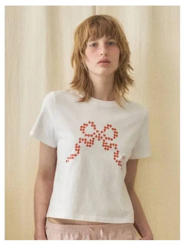 RIBBON GRAPHIC LOGO TEE white - BENSIMON - BALAAN 1