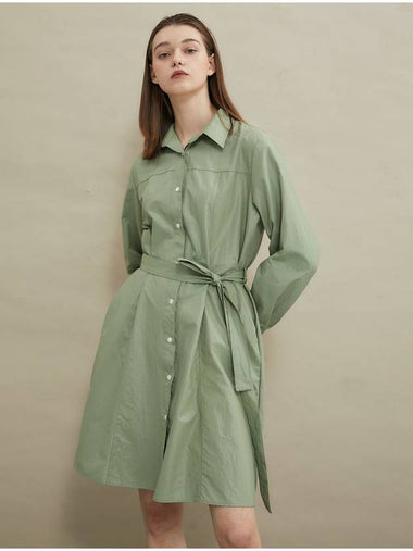 Gloss shirt dress Khaki - MANAVIS7 - BALAAN 1