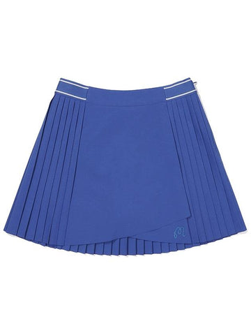 Side pleated skirt BLUE WOMAN - MALBON GOLF - BALAAN 1