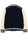 Teddy Wool Bomber Jacket Navy - ROLLING STUDIOS - BALAAN 3