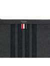 Diagonal Medium Document Case Clutch Bag Dark Grey - THOM BROWNE - BALAAN 4