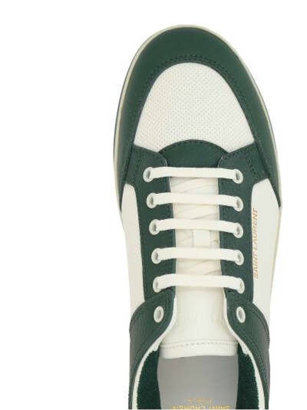 SL 61 Low Top Sneakers White Green - SAINT LAURENT - BALAAN 5