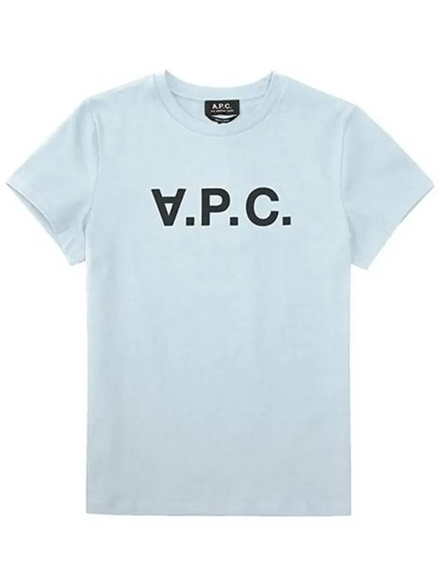 VPC Logo Organic Cotton Short Sleeve T-Shirt Blue - A.P.C. - BALAAN 5