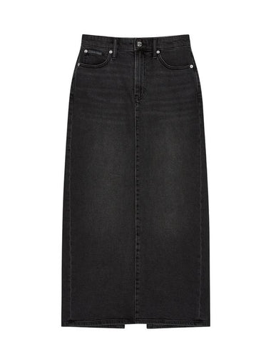 Maxi Denim H Line Skirt Black - CALVIN KLEIN - BALAAN 1