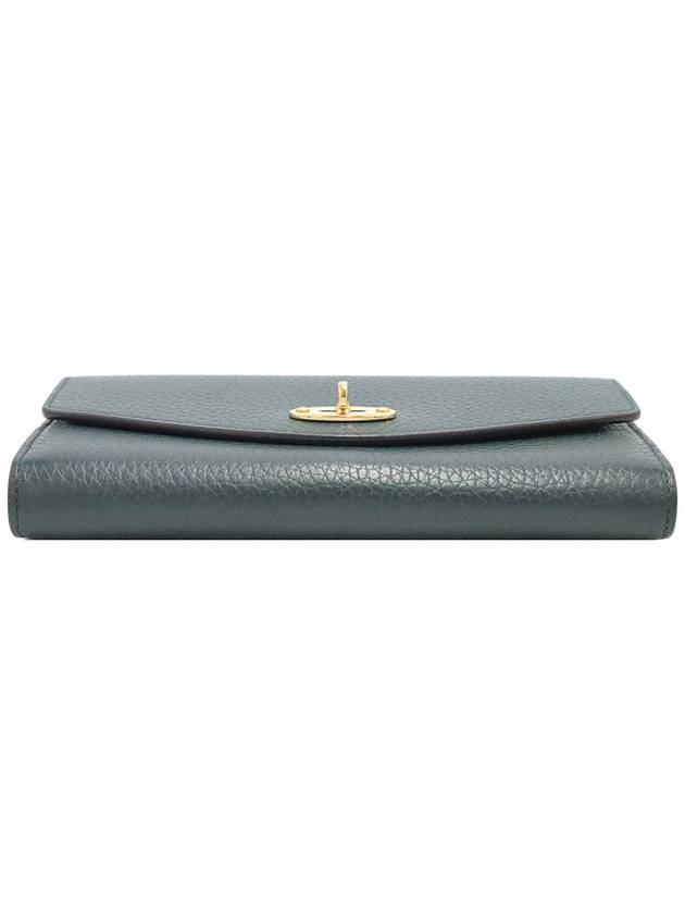 Women s Mulberry RL6538 Green Heavy Grain Leather Gold Dali Long Wallet gt Gangbuk used luxury goods - MULBERRY - BALAAN 7