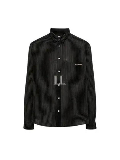 Jasolo Striped Long Sleeve Shirt Black - ISABEL MARANT - BALAAN 2