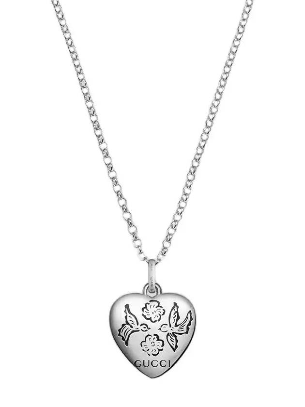 Women's Blind For Love Necklace YBB455542001 Silver - GUCCI - BALAAN 2