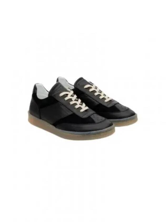 Leather Low Top Sneakers Black - MAISON MARGIELA - BALAAN 2