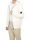 Men's Cotton Mixed Zip-Up Hoodie White - CP COMPANY - BALAAN 7