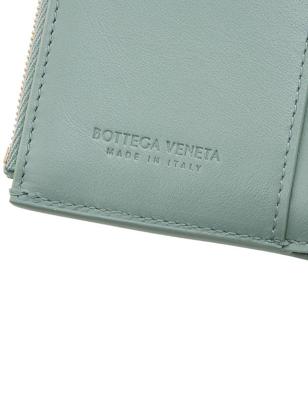 Intrecciato Tri-Fold Zip Half Wallet New Sage - BOTTEGA VENETA - BALAAN 9