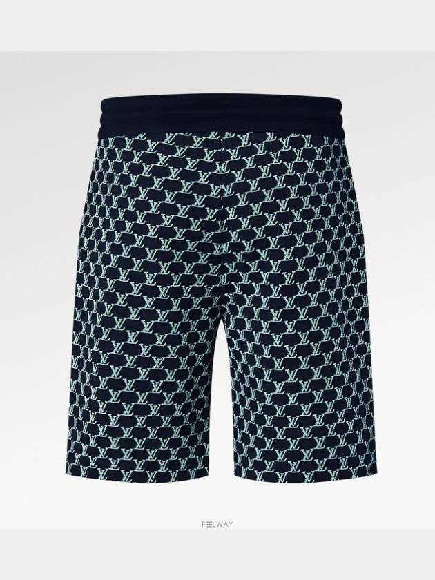 Double Face Cotton Jersey Shorts Navy - LOUIS VUITTON - BALAAN 4