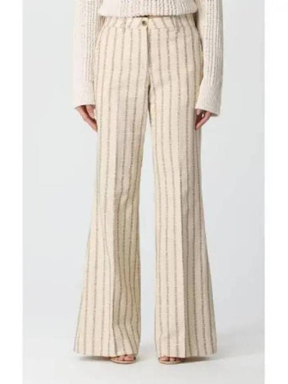 Women's Jacquard Motif Cotton Wide Pants Cream - GOLDEN GOOSE - BALAAN 2