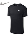 Sportswear Club Short Sleeve T-Shirt Black - NIKE - BALAAN 2