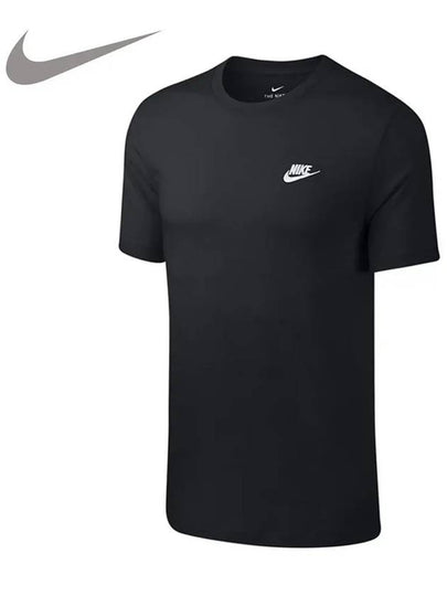 Sportswear Club Short Sleeve T-Shirt Black - NIKE - BALAAN 2