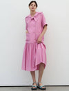 Sailor flare midi dress pink - MITTE - BALAAN 7