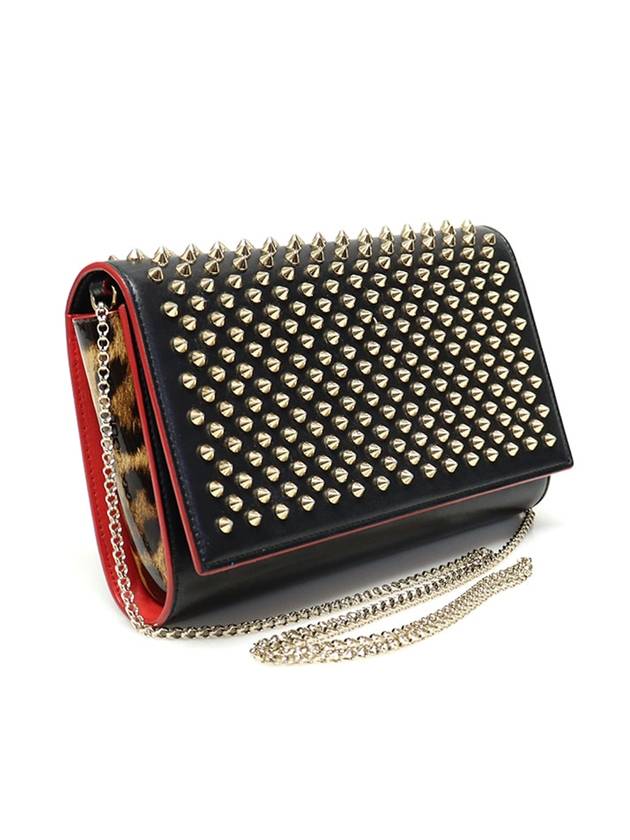 Women s Christian Louboutin 1165081 Black Calfskin Spike PALOMA Clutch Chain Shoulder Bag gt Gangbuk used luxury goods - CHRISTIAN LOUBOUTIN - BALAAN 4