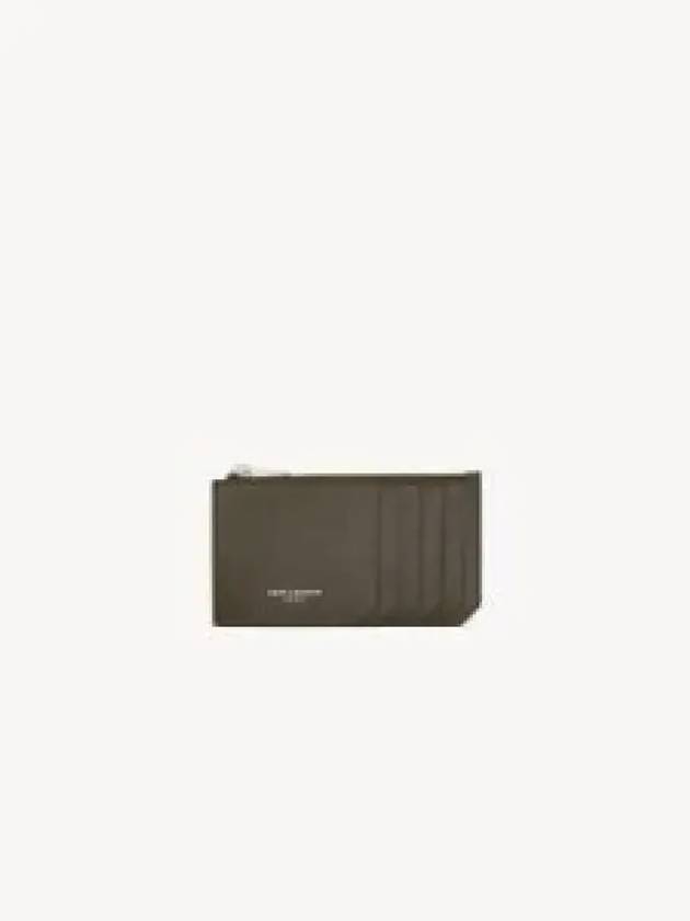 Paris fragment zip leather card wallet light musk - SAINT LAURENT - BALAAN 2