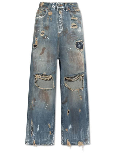 VETEMENTS Jeans With A Destruction Effect, Women's, Blue - VETEMENTS - BALAAN 1