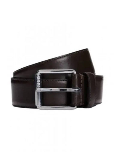 Roller Buckle Leather Belt Brown - HUGO BOSS - BALAAN 1