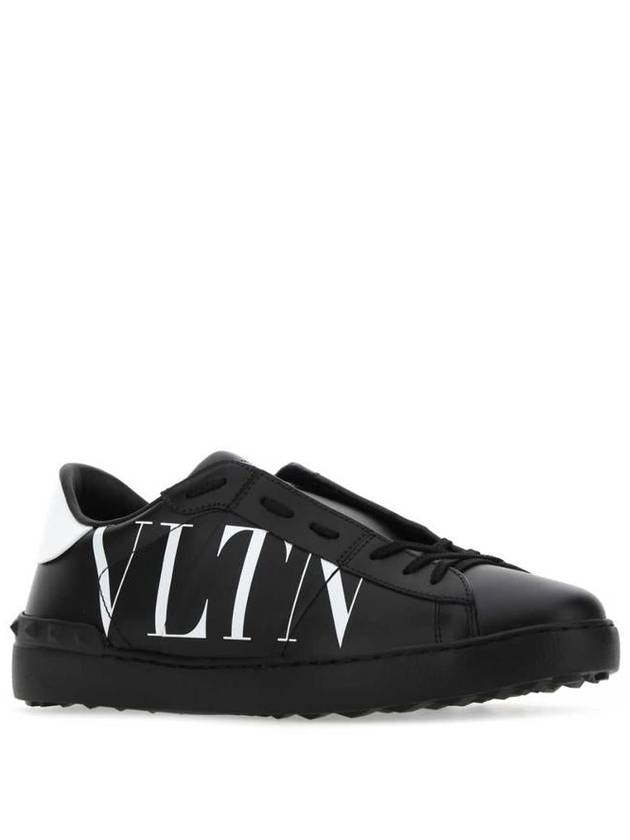 Open VLTN printed low top sneakers black - VALENTINO - BALAAN 3