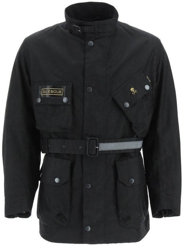 Men's International Jack Wax Jacket Black - BARBOUR - BALAAN 1