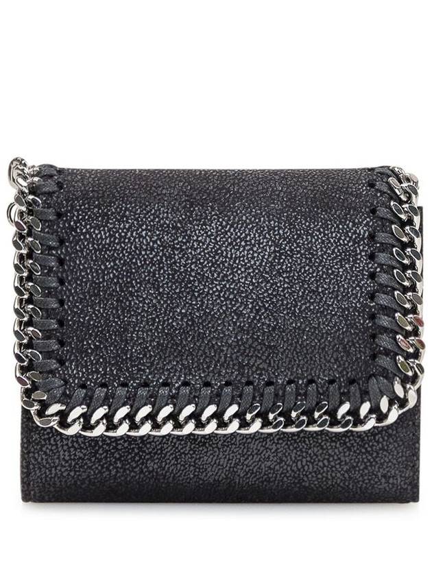 Silver Falabella Small Flap Ring Wallet Black - STELLA MCCARTNEY - BALAAN 2