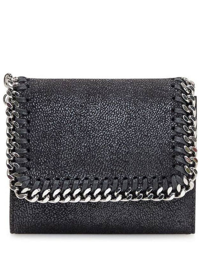 Silver Falabella Small Flap Ring Wallet Black - STELLA MCCARTNEY - BALAAN 2