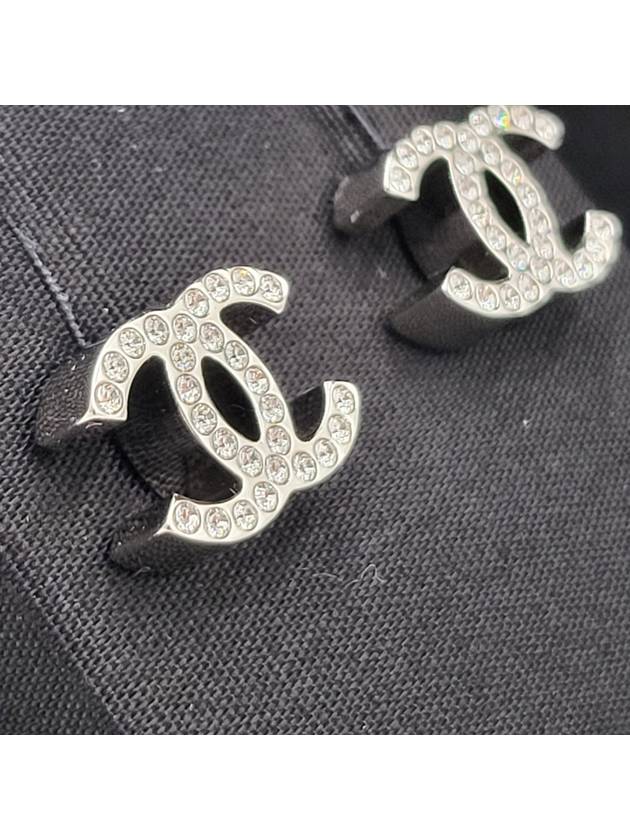 CC logo mini crystal earrings silver ABE835 B15391 NADCW - CHANEL - BALAAN 1