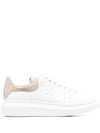 Oversized Beige Tab Low Top Sneakers White - ALEXANDER MCQUEEN - BALAAN 1