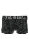 Baroque Print Boxer Trunk Black Grey - VERSACE - BALAAN 2