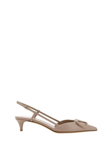 V Logo Signature Leather Pumps Pink - VALENTINO - BALAAN 1