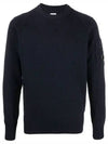 Lens Wappen Wool Blend Knit Top Navy - CP COMPANY - BALAAN 2