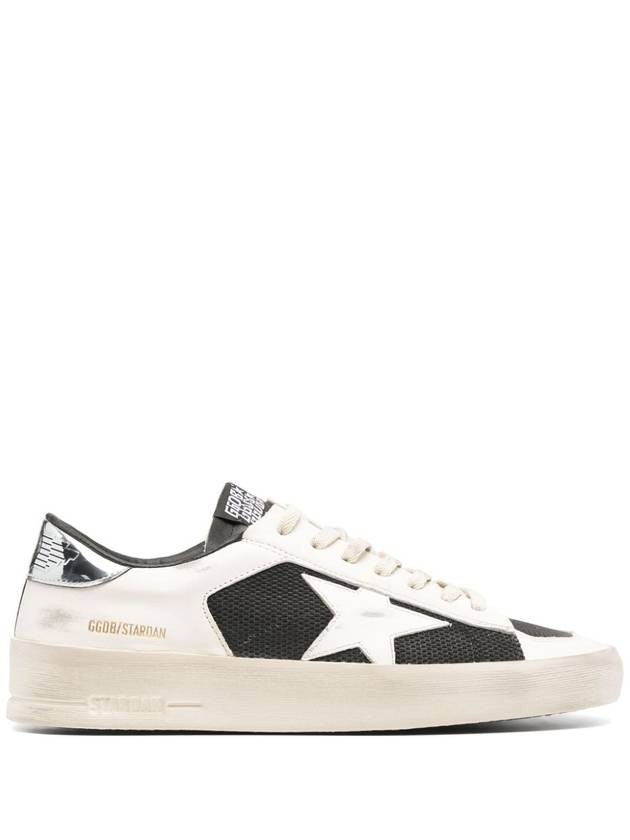 Stardan Silver Tab Leather Low Top Sneakers White - GOLDEN GOOSE - BALAAN 3