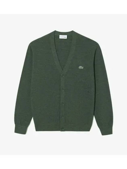 Men s Pique Tissue Cardigan Khaki Green - LACOSTE - BALAAN 1