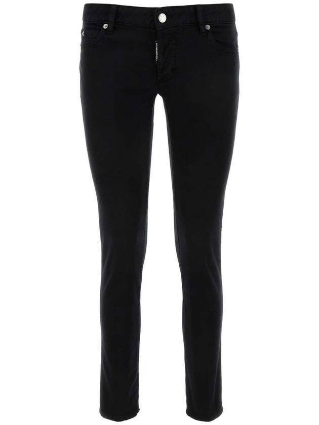 Jennifer Cropped Skinny Jeans Black - DSQUARED2 - BALAAN 2