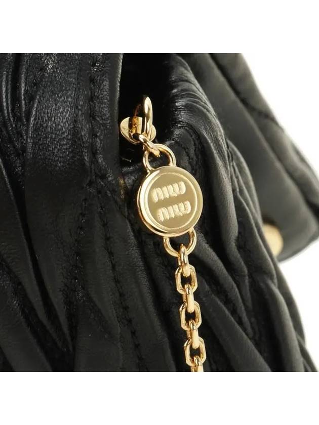 Matelasse Nappa Leather Logo Mini Bag Black - MIU MIU - BALAAN 6