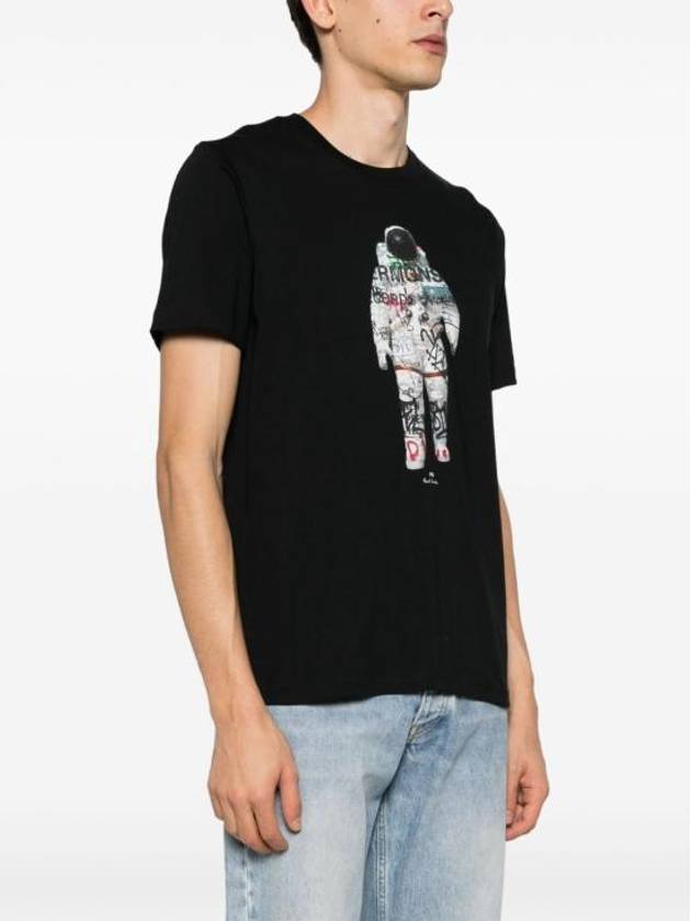 Astronaut Print Short Sleeve T-Shirt Black - PAUL SMITH - BALAAN 5