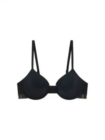 UNDERWEAR Women's Logo Band Microfiber Contour Bra Black 271828 - EMPORIO ARMANI - BALAAN 1